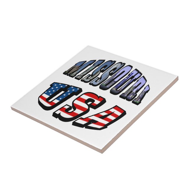 Imagem do Missouri e texto dos EUA (Lateral)