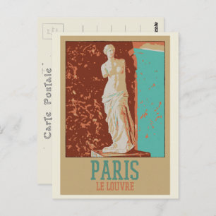 Imagem do Museu do Louvre em Paris Cartão postal