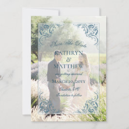 Imagem do Padrão Barroco Elegante Salvar o Cartão 