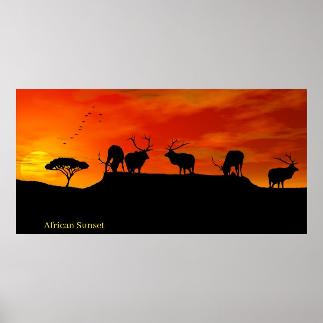 Imagem do Sunset Africano para Poster (Frente)