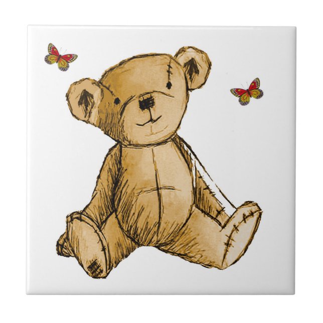 Imagem do Urso de Teddy para o Azulejo de Foto Cer (Frente)