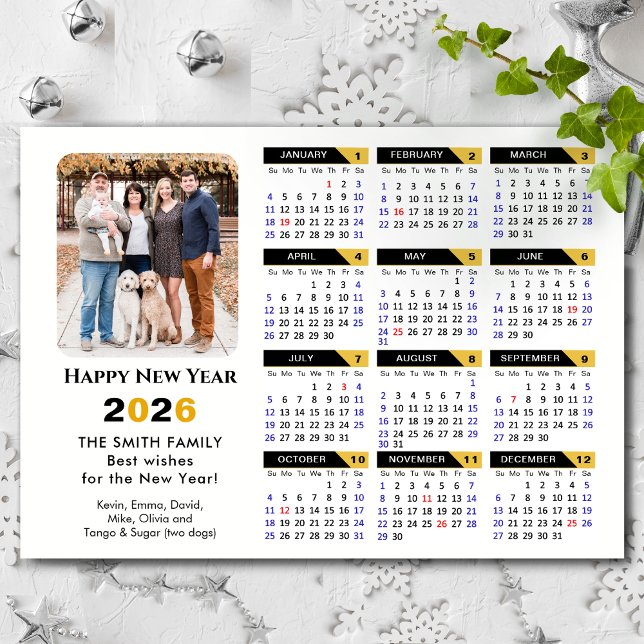 Imagem Dourada Magnética Moderna do Calendário 202 (Criador carregado)