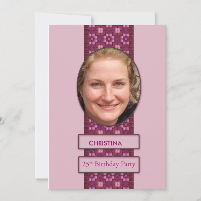 Imagem e nome do Convite de aniversário 25 (Frente)