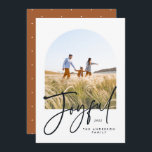 Imagem elegante moderna de 1 foto de Natal<br><div class="desc">Típica moderna e elegante de moda terracotta confiante natal alegre 1 fotografia tipografia cartaz de férias</div>