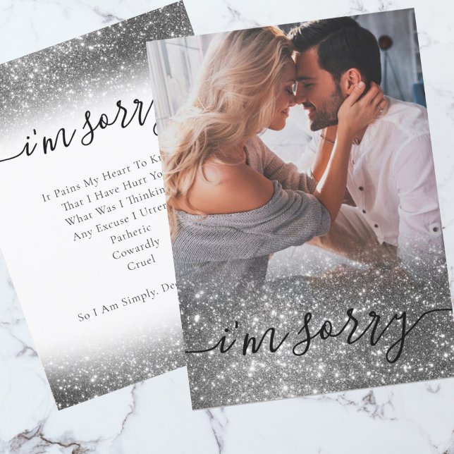 Imagem Elegante - Peço desculpa, Cartão de desculp (Criador carregado)