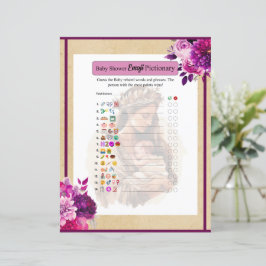 Imagem Emoji Chá de fraldas Roxo Boho