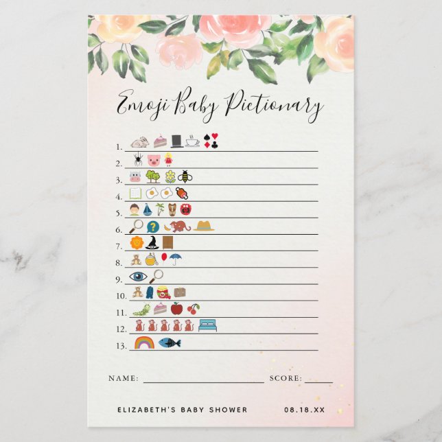 Imagem Emoji | Jogo Chá de fraldas (Frente)