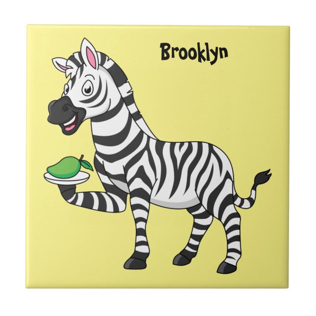 Imagem engraçada de desenho animado zebra (Frente)