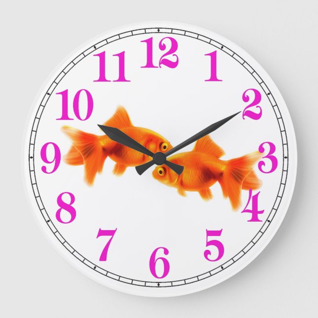 Imagem Goldfish para Relógio de Parede Acrítica (Frente)