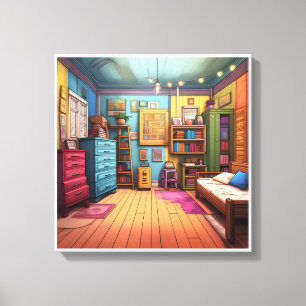 Imagem impressa na canvas para cores bonitas, 45