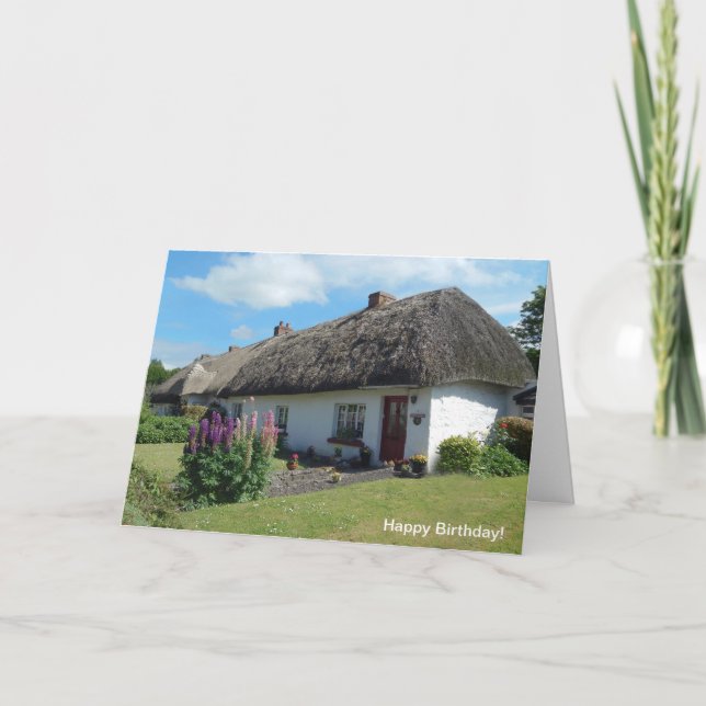 Imagem irlandesa do cartão de saudação de aniversá (Frente)