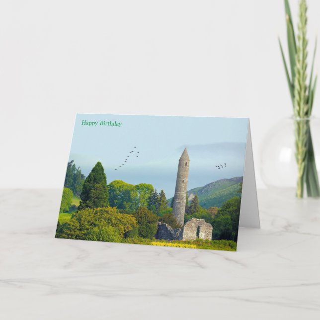 Imagem irlandesa do cartão de saudação de aniversá (Frente)