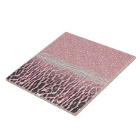 Imagem Luminosa Cinzenta Cor-de-Rosa com Leopardo 