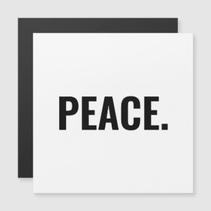 Imagem minimalista de texto preto e branco de paz