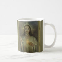 Imagem miraculosa do coração sagrado da caneca de