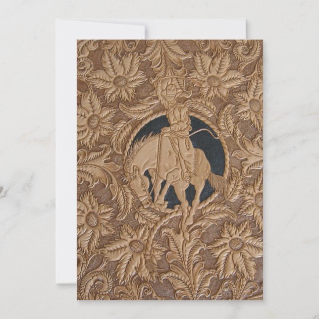 Imagem personalizada de couro a convite (Frente)