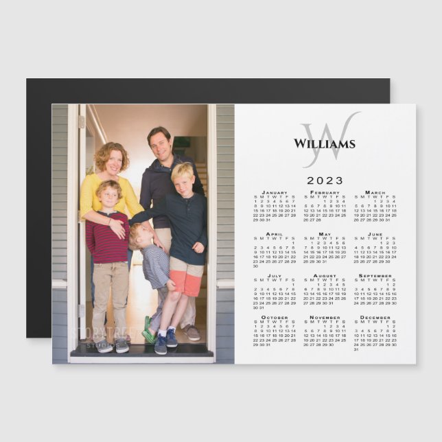 Imagem Personalizada do Calendário 2023 do Monogra (Frente/Verso)