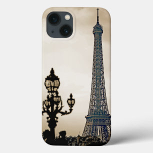 Imagem preta & branca estilizado da torre Eiffel