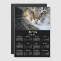 Imagem Preta do Calendário 2023 do Nome de Foto Pe