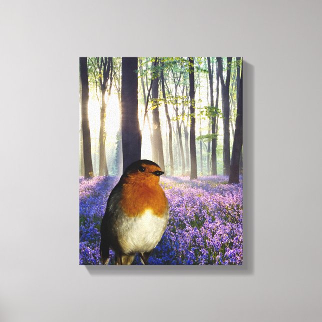 Imagem Robin vermelha do peito para a canvas (Frente)
