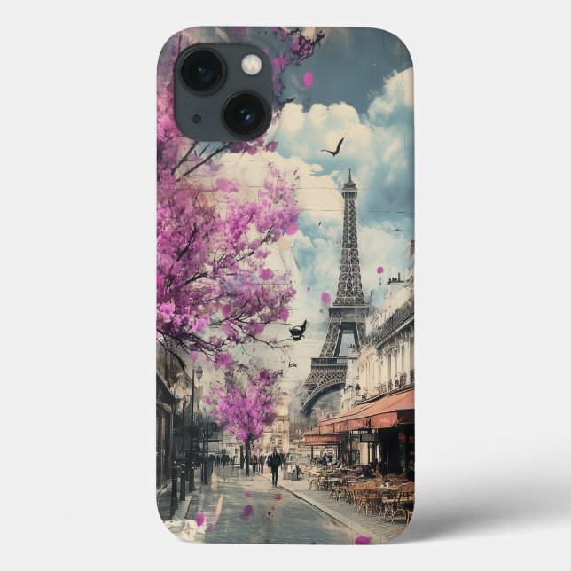 Imagem romântica do PAris com a torre Eiffel (Verso)