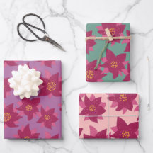 Imagem texturizada de Poinsettia flores em negrito