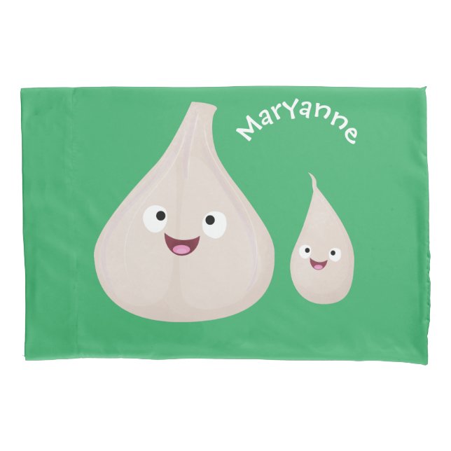 Imagem vegetal do desenho animado de alho cúprico (Frente)