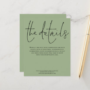 Imagem Verde do Script de Detalhes do Casamento de