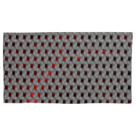 Imagem vermelha sob placas de cinza, formas retang