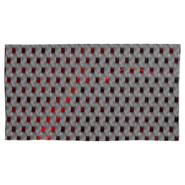 Imagem vermelha sob placas de cinza, formas retang (Frente-Esquerda)