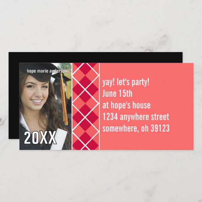 Imagens de mais velho - Convite para Graduação 201 (Frente/Verso)