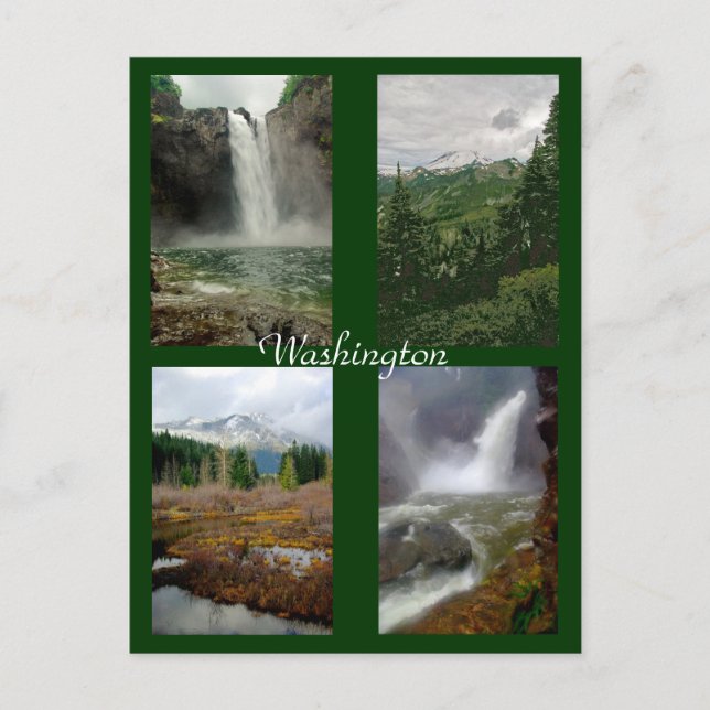 Imagens do cartão postal de Washington (Frente)