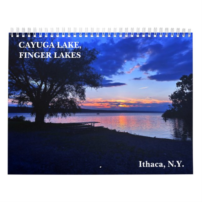 IMAGENS DO LAGO CAYUGA, FINGER LAKES calendário (Capa)