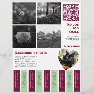 Imagens quadradas de desapego de folhetos de jardi