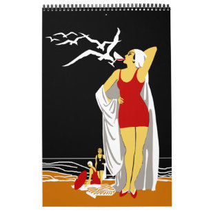 Imagens Retroativas de Vintagem de Calendário Post