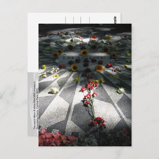 IMAGINE Mosaic, Strawberry Fields, NY - V cartão p (Frente/Verso)