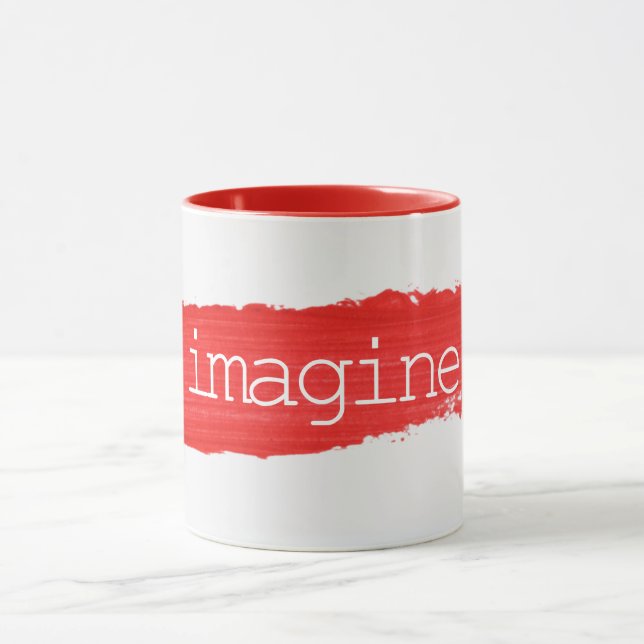 IMAGINE O Texto Na Caneca Vermelha (Centro)