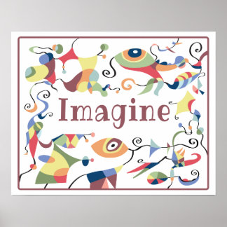 Imagine Poster de Decoração Abstrata para Quarto d