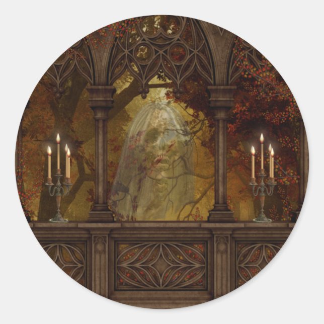 Imaginem os adesivos do Dia das Bruxas (Frente)