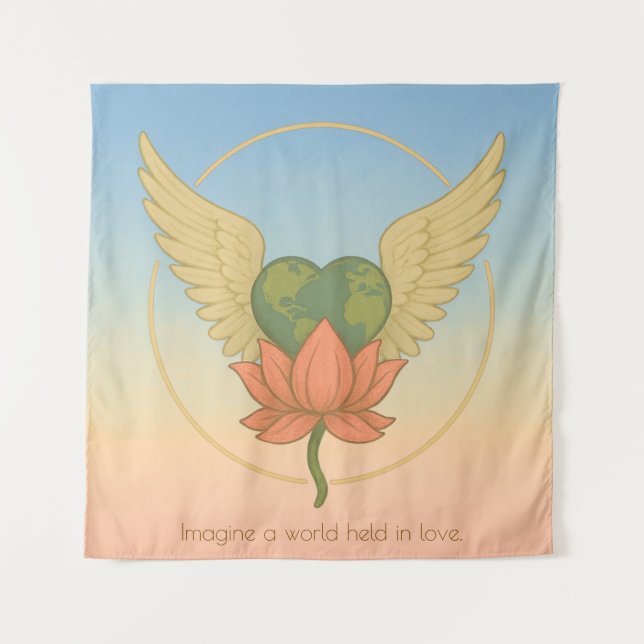 Imaginem um mundo amado em tapeçaria (Frente)