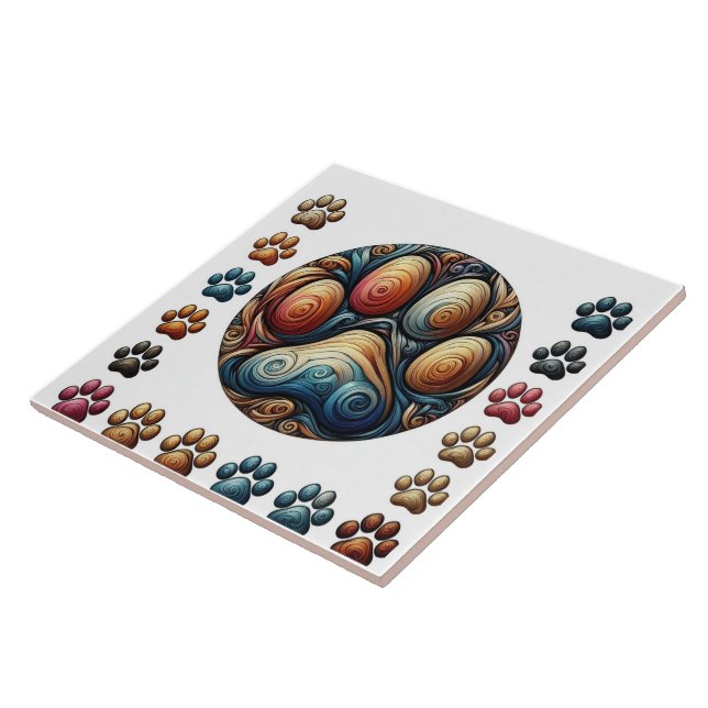 Imagino que a pata canina rodeada tenha impressão (Lateral)