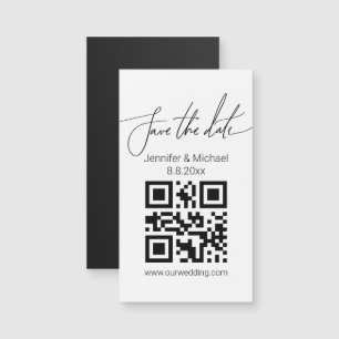 íman de casamento simples código qr salve a data
