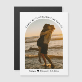 íman de foto de arco de casamento obrigado