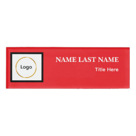 Íman de Logo Personalizado Elegante Azul Poeirento