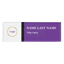 Íman Elegante com Logotipo Personalizado Azul Poei