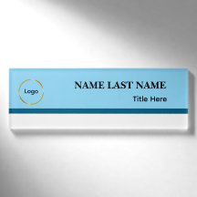 Íman Elegante com Logotipo Personalizado em Azul P