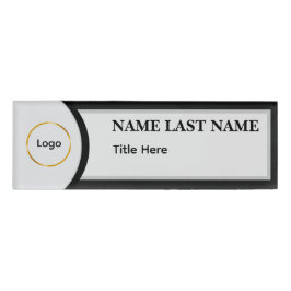 Íman Elegante Pó Azul Branco com Logotipo Personal