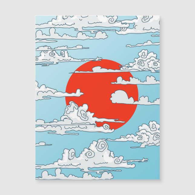 íman sol nascente japonês (Frente)