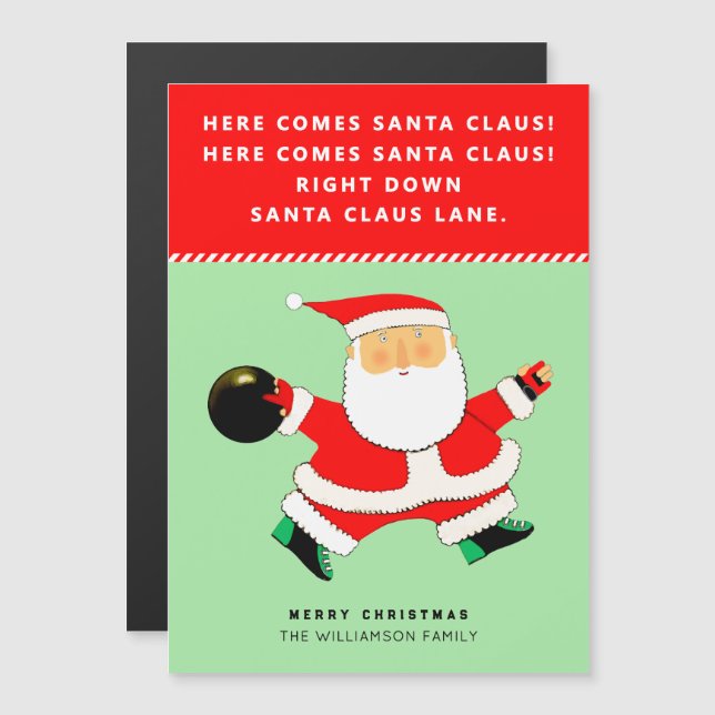 Ímãs de cartão de presente de Natal engraçados (Frente/Verso)