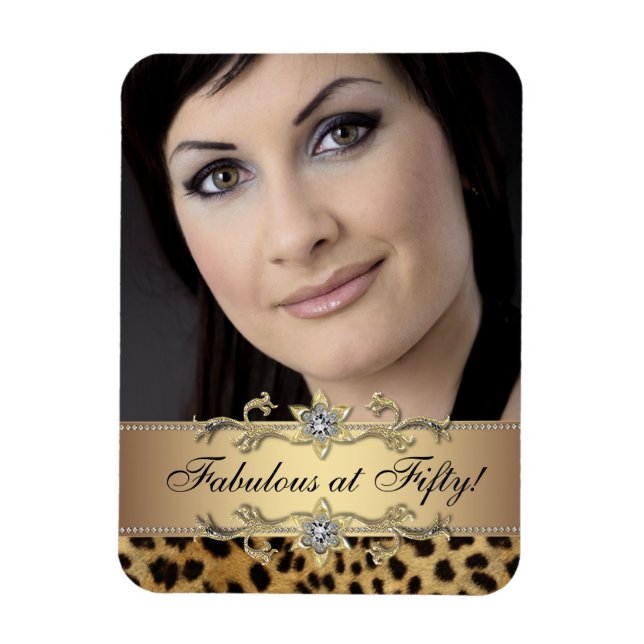 Ímãs de Fotos de Leopardo Elegante (Vertical)